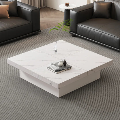 Table basse Rose carrée effet marbre, vue 7