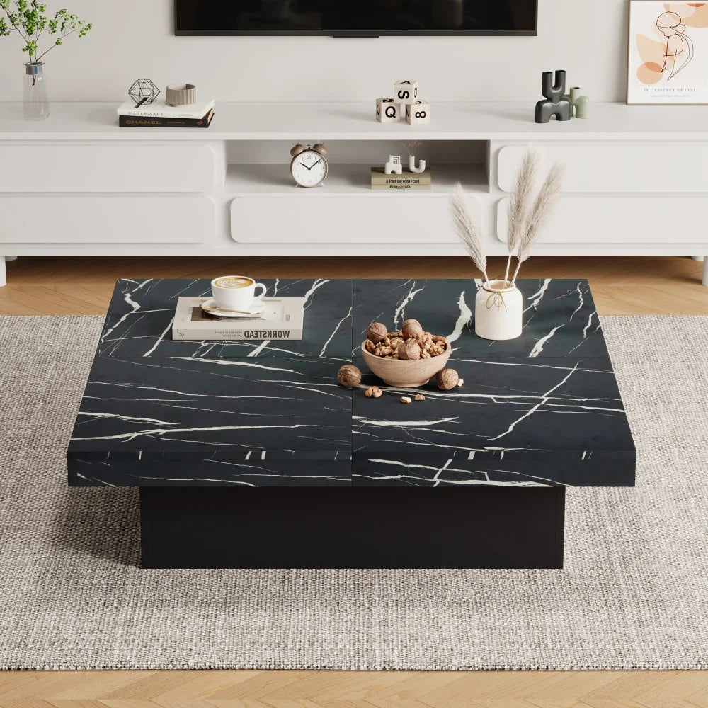 Table basse Rose carrée effet marbre, vue 6
