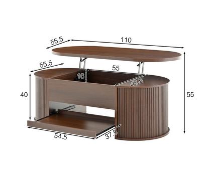 Table basse Suzanne, vue de dessus