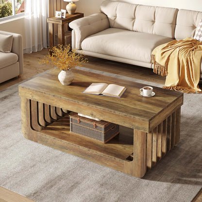 Table basse Élise rectangulaire à deux plateaux, vue 3
